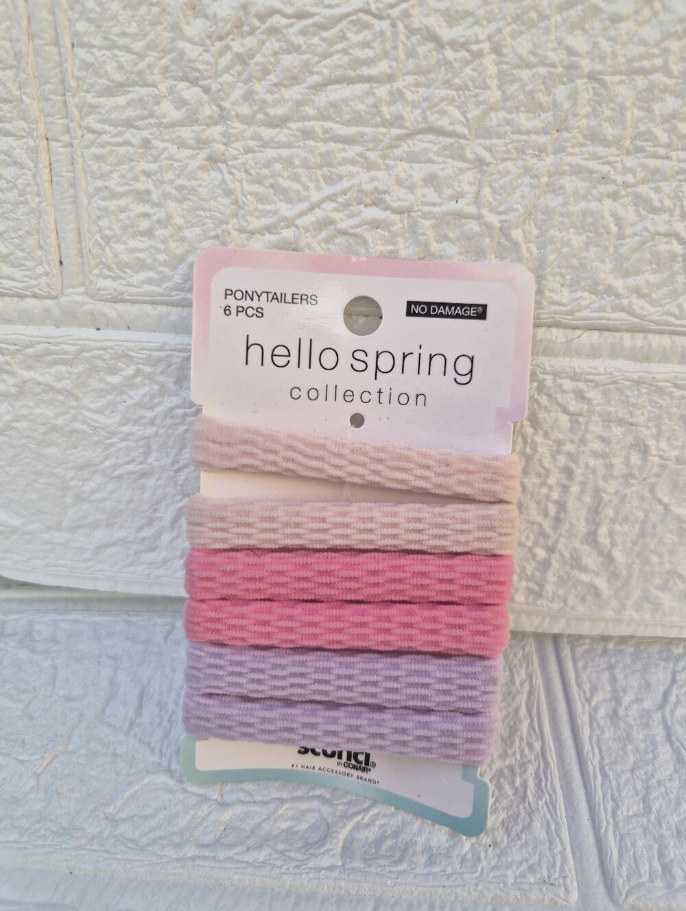 Scunci by Conair Hello Spring Collection Ponytailers 6pcs pastels netted hairtie